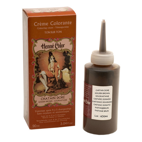 Crème Colorante Chatain Doré Henné Color - 90 ml