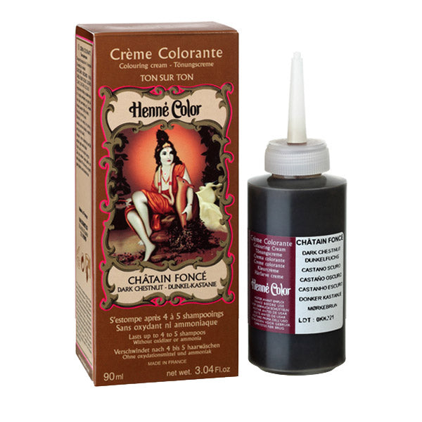 Crème Colorante Chatain Foncé Henné Color - 90 ml