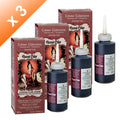 Lot de 3 Crèmes Colorantes Chatain Clair Cendré Henné Color - 90 ml
