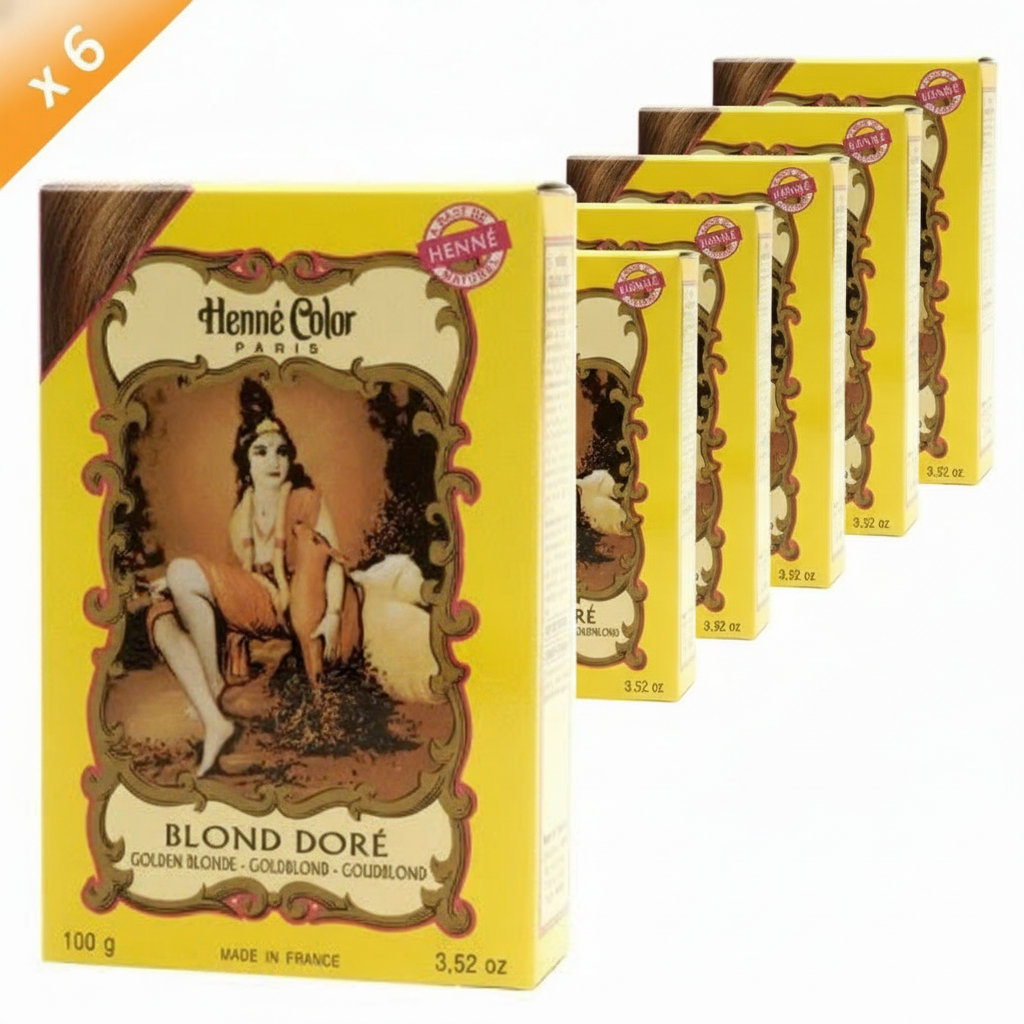 Lot de 6 Hennés Blond Henné Color - 100 Poudre