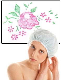 Bonnet de Douche - Fleur Rose