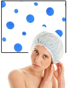 Bonnet de Douche - pois Bleu
