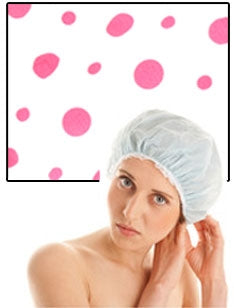 Bonnet de Douche - pois Rose