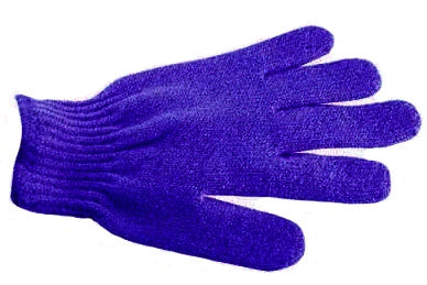 Gant de gommage 5 doigts - Bleu Foncé