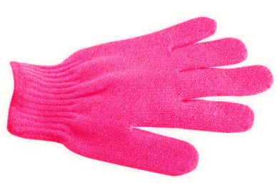 Gant de gommage 5 doigts - Rose Foncé