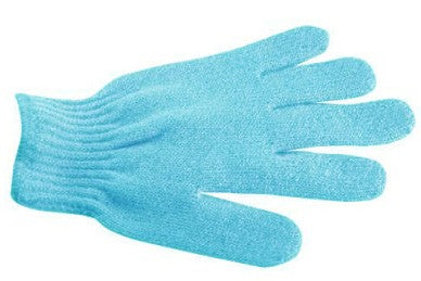 Gant de gommage 5 doigts - Bleu turquoise