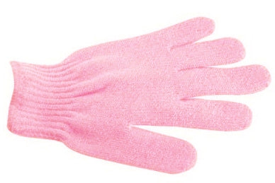 Gant de gommage 5 doigts - Rose