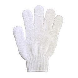 Gant de gommage 5 doigts - Blanc