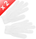 Lot de 2 Gants de gommage 5 doigts - Blanc