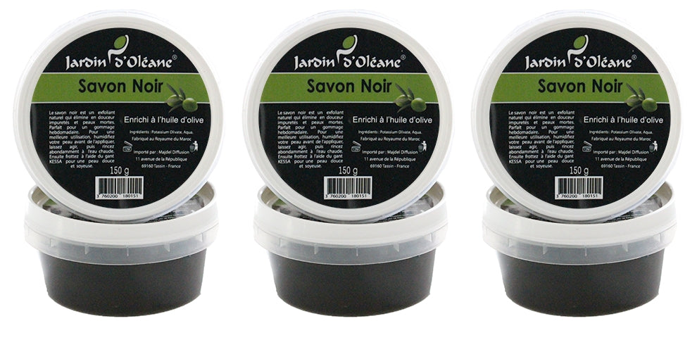 Lot de 3 Savon Noir pure olive - 150g
